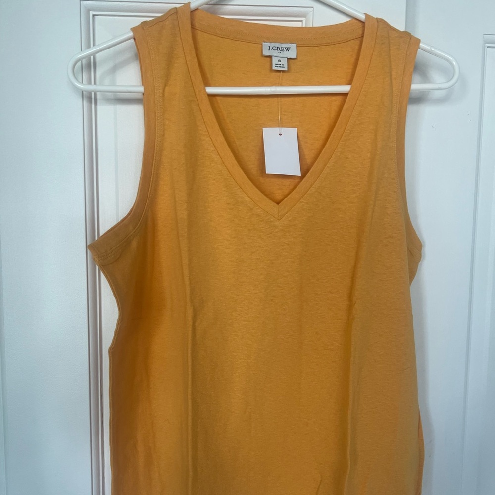 J. Crew V-Neck Tank Top in Sunny Orange